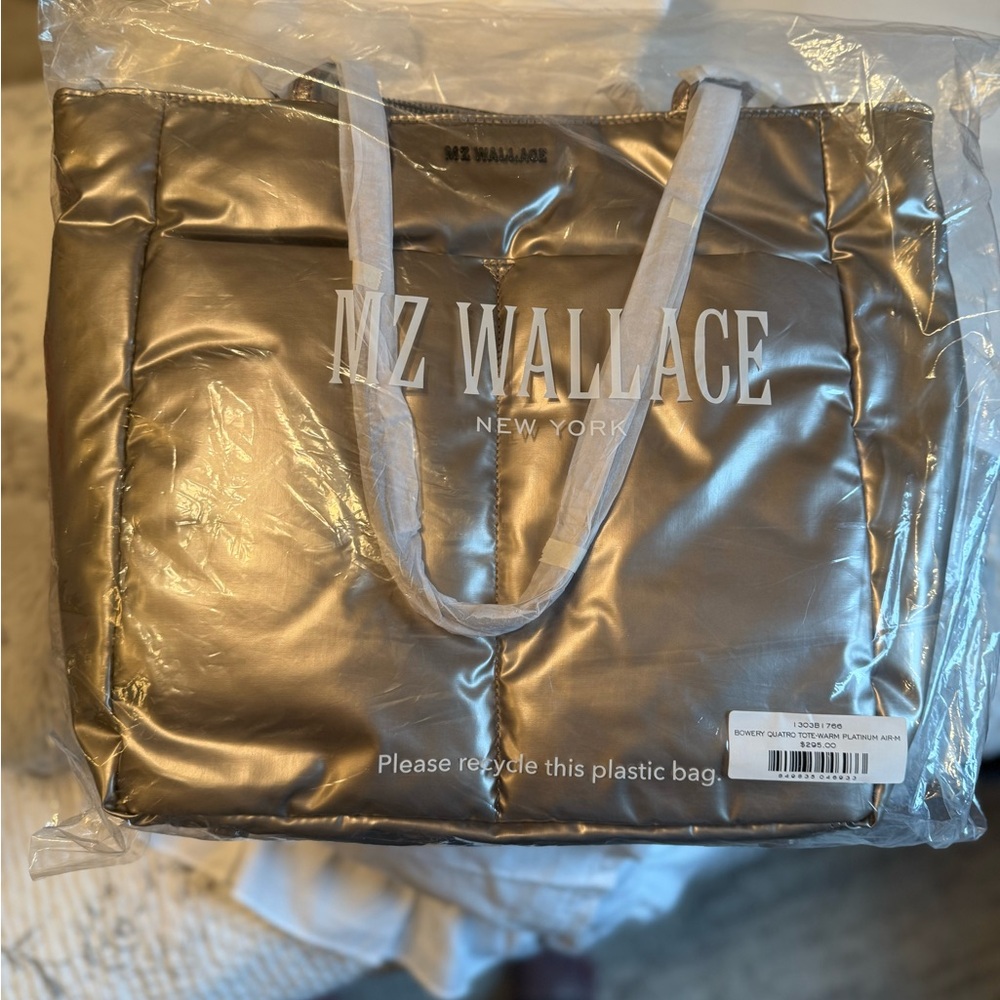 MZ Wallace, warm platinum Bowery Quattro tote